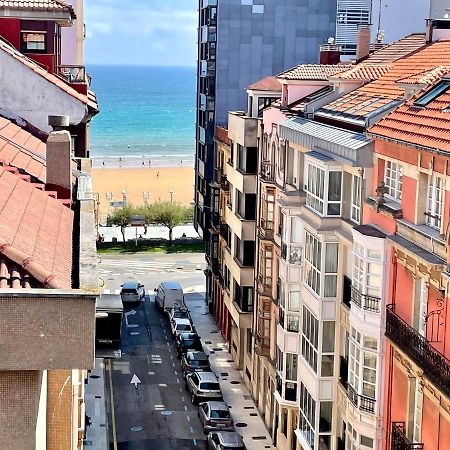 Апартаменты Atico Marques Vistas Al Mar - Garaje Opcional Хихон Экстерьер фото
